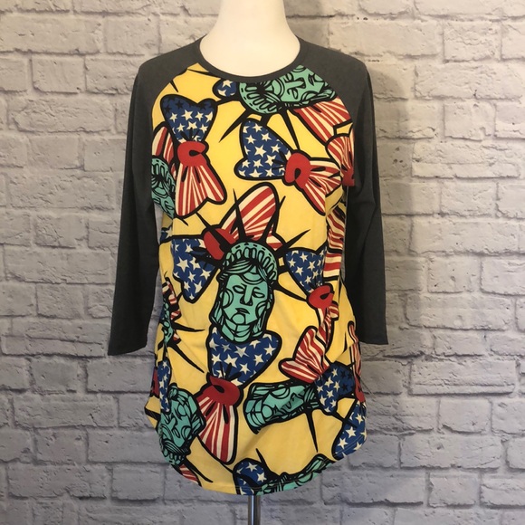 LuLaRoe Tops - FINAL Price LuLaRoe Randy 3/4 Sleeve Baseball Tee